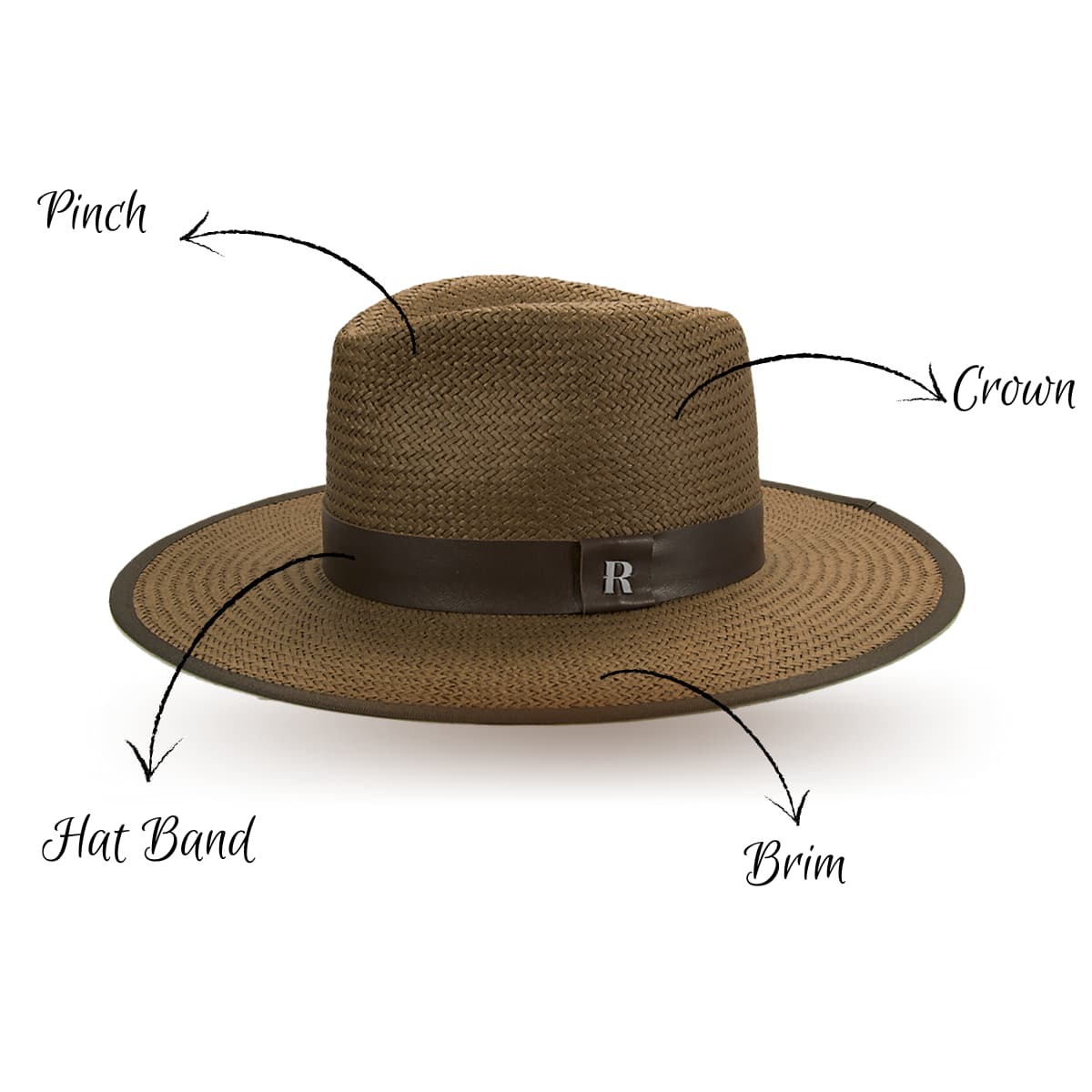 Florida Brown - Straw Hat for Men - Fedora Style